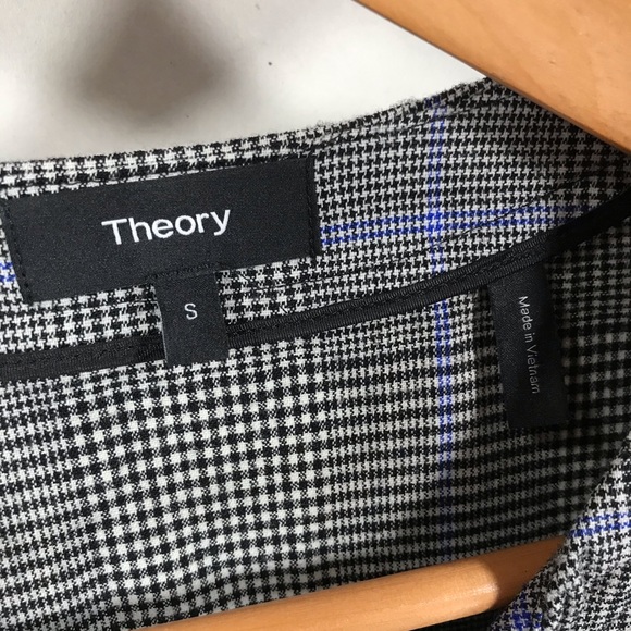Theory S Easy Snap Wool Plaid Dress - Picture 10 of 10